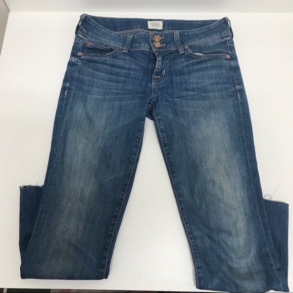 SOLD Hudson Ginny Straight Leg Raw Hem Jeans 26 - Picture 1 of 8
